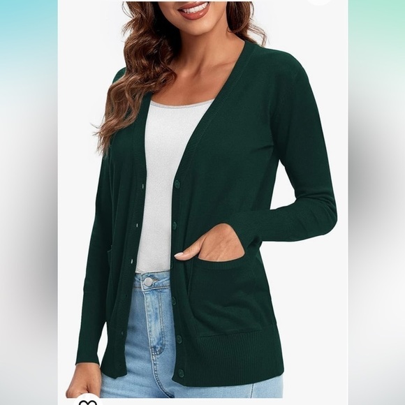 NWT Urban CoCo Women's Long Sleeve Button Down Basic Cardigan Sweater XL - Picture 4 of 6